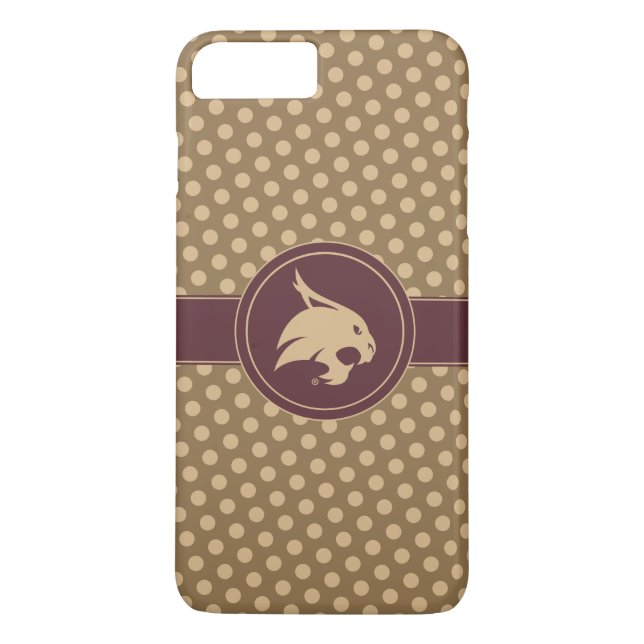 Texas State University Supercat Polka Dot Pattern Case-Mate iPhone Case (Back)