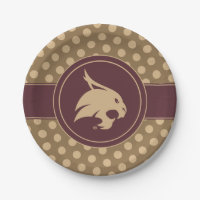 Texas State University Supercat Polka Dot Pattern