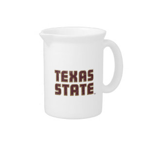Texas State University Word Mark Distressed Beverage Pitcher