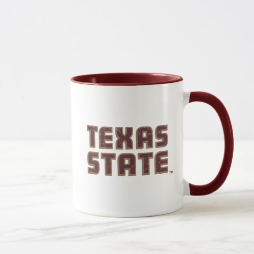 Texas State University Word Mark Distressed Mug