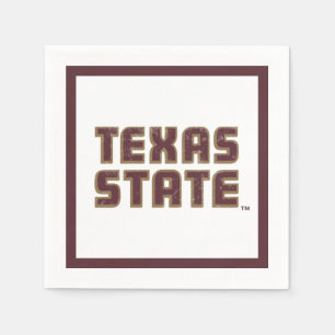 Texas State University Word Mark Distressed Napkins