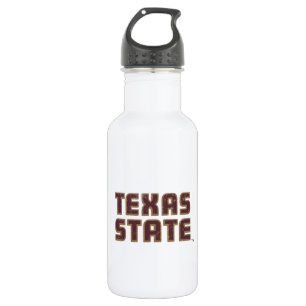 Texas State University Word Mark Distressed Stainless Steel Water Bottle