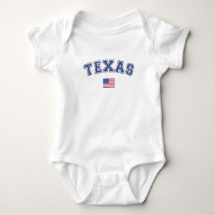 Texas State USA Flag Baby Bodysuit