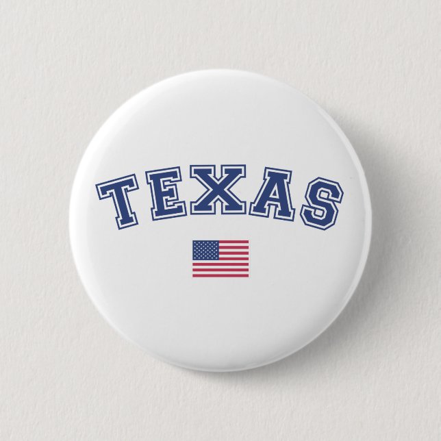 Texas State USA Flag Button (Front)