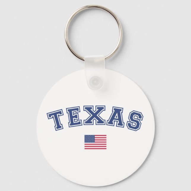 Texas State USA Flag Keychain (Front)