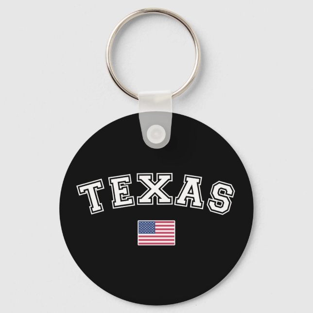 Texas State USA Flag Keychain (Front)