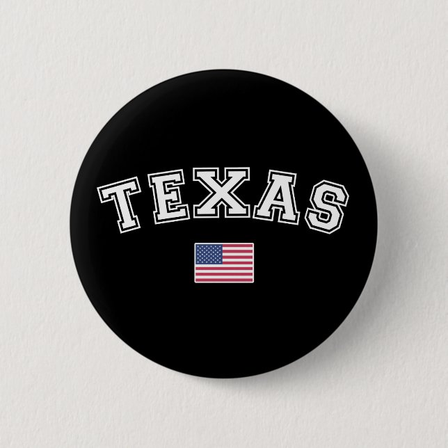 Texas State USA Flag T-Shirt Button (Front)