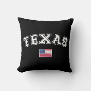 Texas State USA Flag Throw Pillow