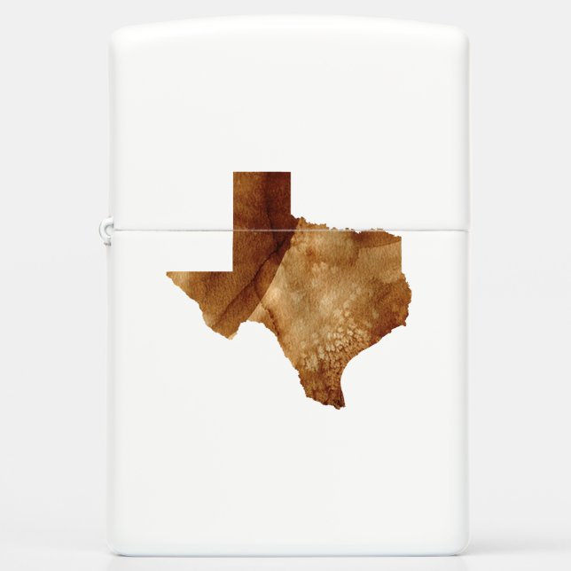 Texas State Watercolor Zippo Lighter (Front)