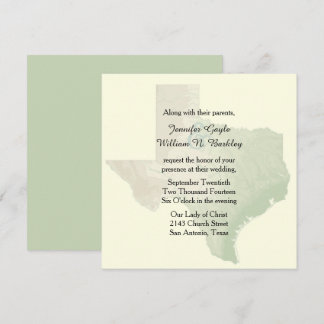 Texas State Wedding Invitation