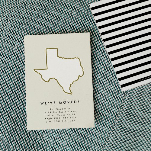 Texas State Weve Moved Chic Hand_Drawn Moving Announcement