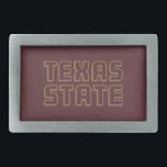 Texas State Word Mark Belt Buckle<br><div class="desc">Check out these new Texas State University designs! Show off your TSU Bobcats pride with these new Texas State products. These make perfect gifts for the Bobcats student, alumni, family, friend or fan in your life. All of these Zazzle products are customizable with your name, class year, or club. Go...</div>