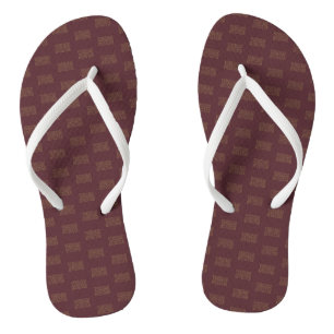 Texas State Word Mark Flip Flops
