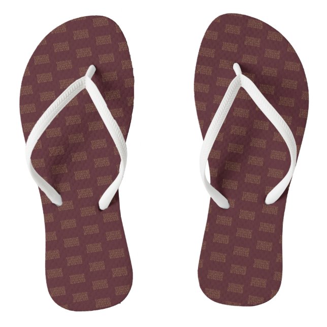 Texas State Word Mark Flip Flops (Footbed)