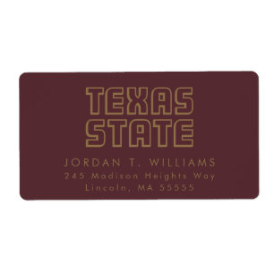 Texas State Word Mark Label