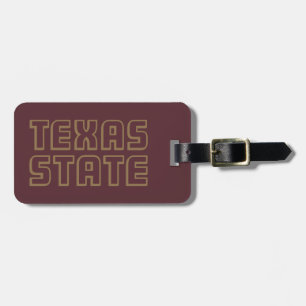 Texas State Word Mark Luggage Tag
