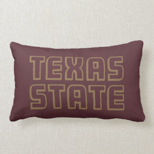 Texas State Word Mark Lumbar Pillow