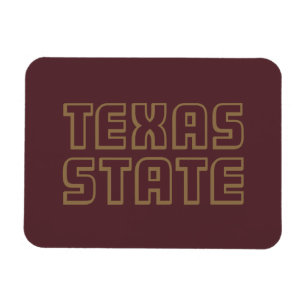 Texas State Word Mark Magnet