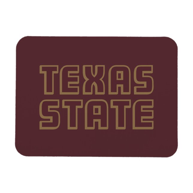 Texas State Word Mark Magnet (Horizontal)
