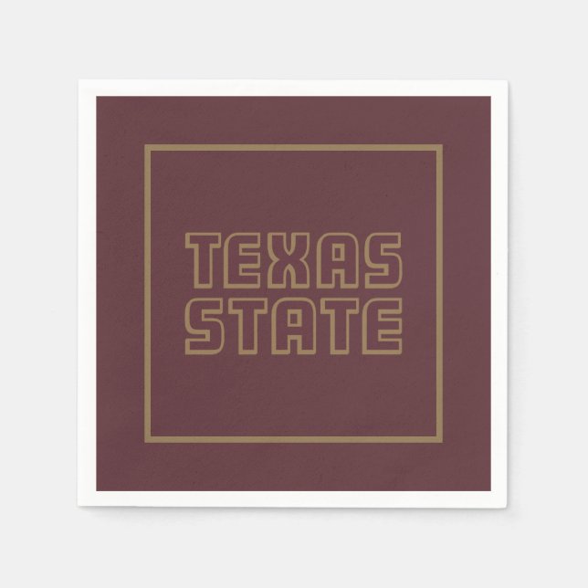 Texas State Word Mark Napkins (Front)
