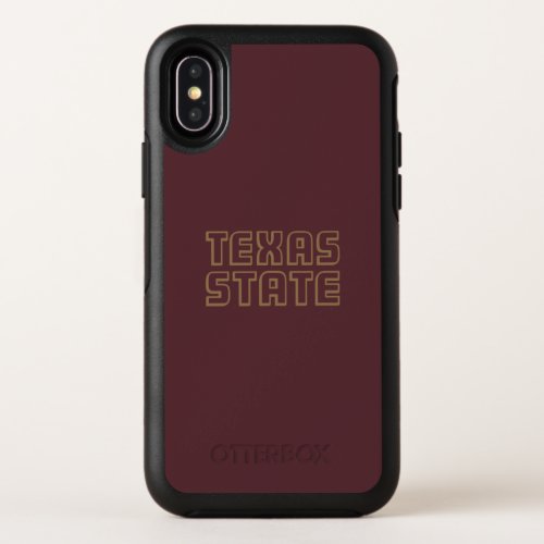Texas State Word Mark OtterBox Symmetry iPhone X Case