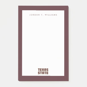 Texas State Word Mark Post-it Notes