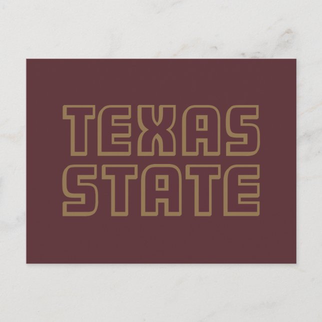 Texas State Word Mark Postcard (Front)