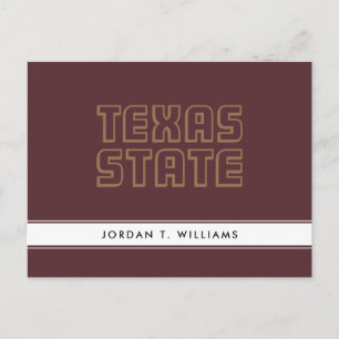 Texas State Word Mark Postcard