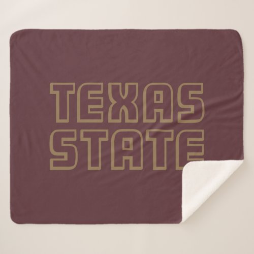 Texas State Word Mark Sherpa Blanket