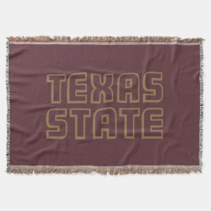 Texas State Word Mark Throw Blanket