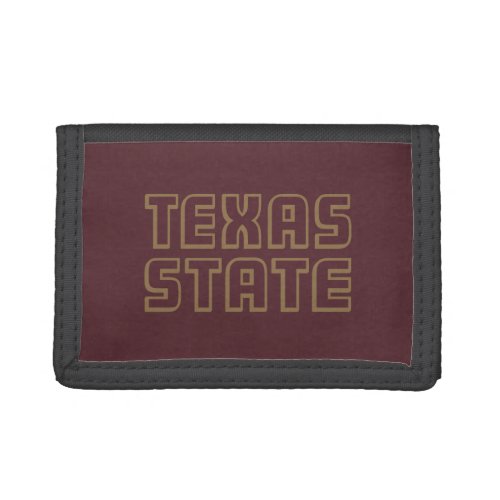 Texas State Word Mark Trifold Wallet