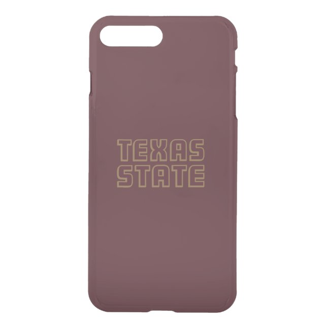 Texas State Word Mark Uncommon iPhone Case (Back)