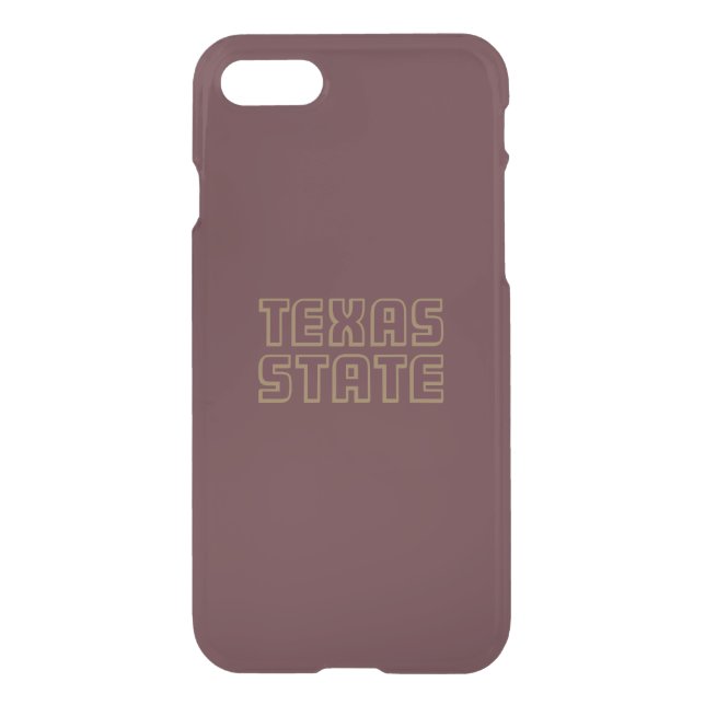 Texas State Word Mark Uncommon iPhone Case (Back)