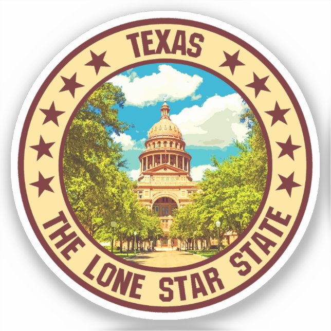 Texas                                              sticker (Front)