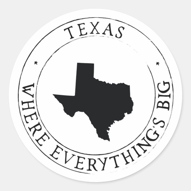Texas Sticker Envelope Seal (Front)