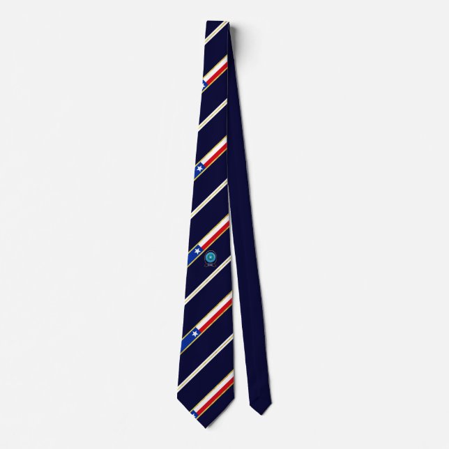 Texas stripes flag neck tie (Front)