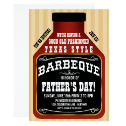 Texas Style BBQ Father's Day Party Invitations