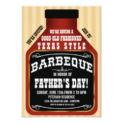 Texas Style BBQ Father's Day Party Invitations