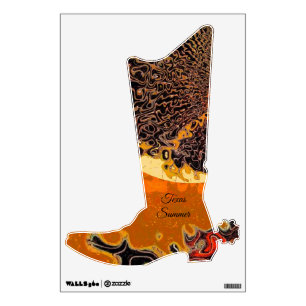 "Texas Summer" Peel and Stick Cowboy Boot Wall Decal