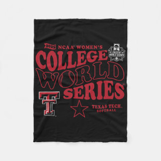Texas Tech Red Raiders Wcws 2025 Softll Black  Fleece Blanket