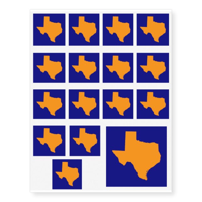 Texas Temporary Tattoos (Front)