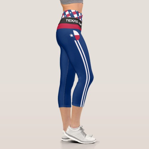 Texas  Texas Flag fashion Fitness Sports USA Capri Leggings