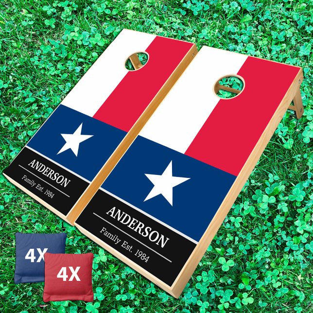 Texas & Texas Flag personalized / Family fun Cornhole Set (Creator Uploaded)