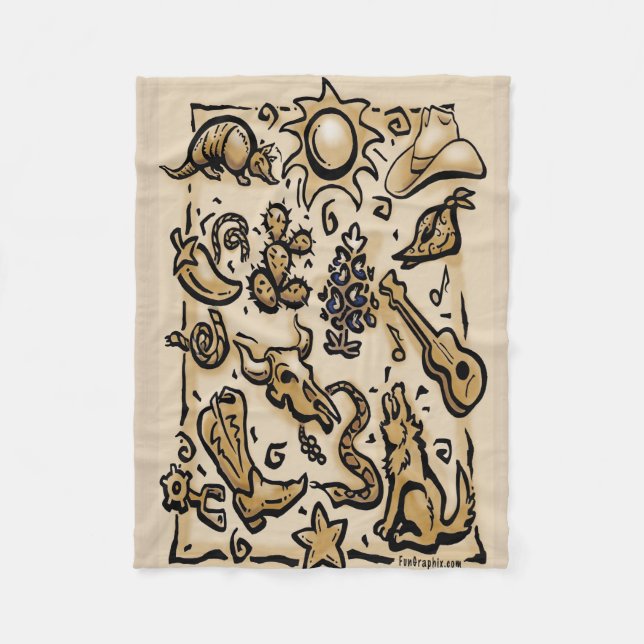 Texas Thangs Fleece Blanket (Front)