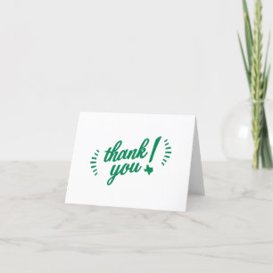 Texas Thank You note card, green