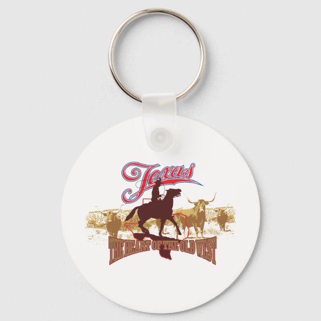 Texas - The Heart of the West Keychain (Front)