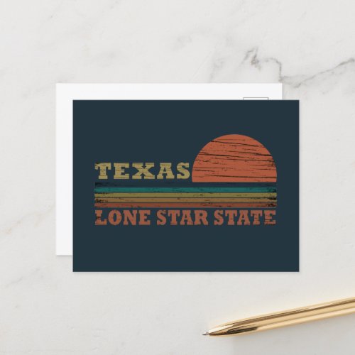 texas the lone star classic sunset style holiday postcard