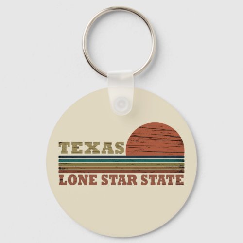 texas the lone star classic sunset style keychain