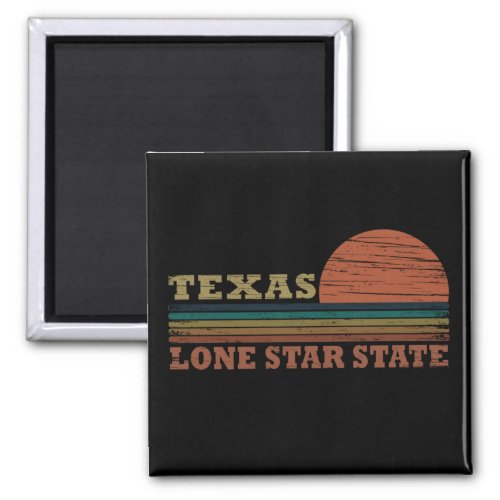 texas the lone star classic sunset style magnet