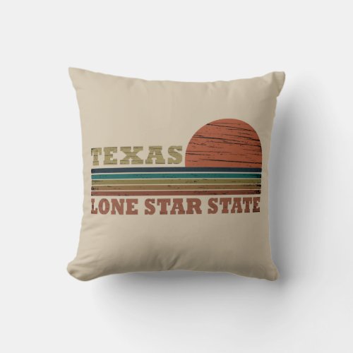 texas the lone star classic sunset style throw pillow
